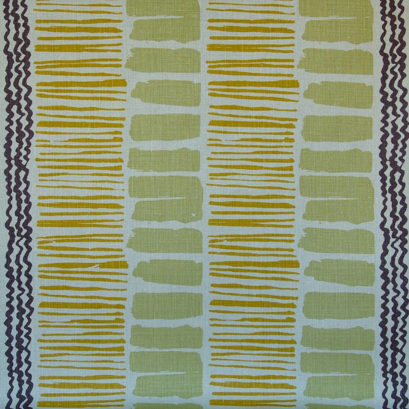 LEE JOFA - SALTAIRE- LIME/GOLD/PLUM - Fabric by the Yard LIME/GOLD/PLUM