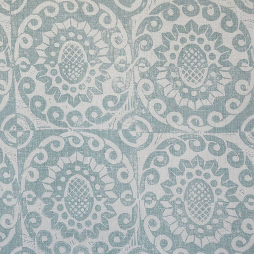 LEE JOFA - PINEAPPLE ON OATMEAL- AQUA - Fabric by the Yard AQUA