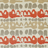 LEE JOFA - ALTAMIRA- RED/GREY - Fabric by the Yard