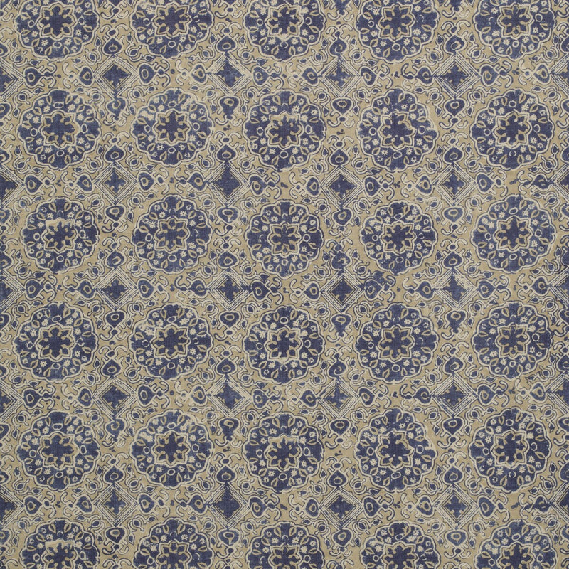 LEE JOFA - ASHCOMBE- SAND/BLUE - Fabric by the Yard SAND/BLUE