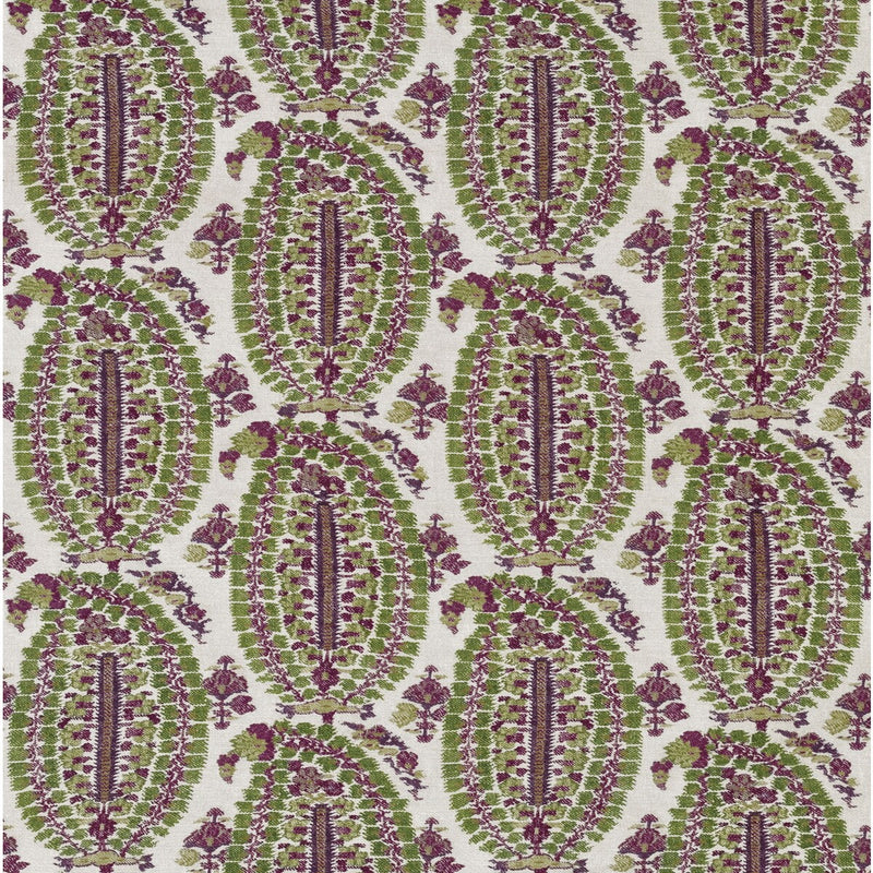 LEE JOFA - ANOUSHKA- PLUM/GREEN - Fabric by the Yard PLUM/GREEN
