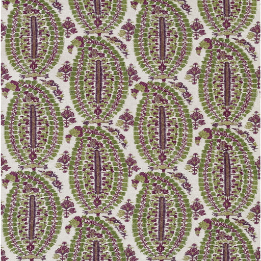 LEE JOFA - ANOUSHKA- PLUM/GREEN - Fabric by the Yard PLUM/GREEN
