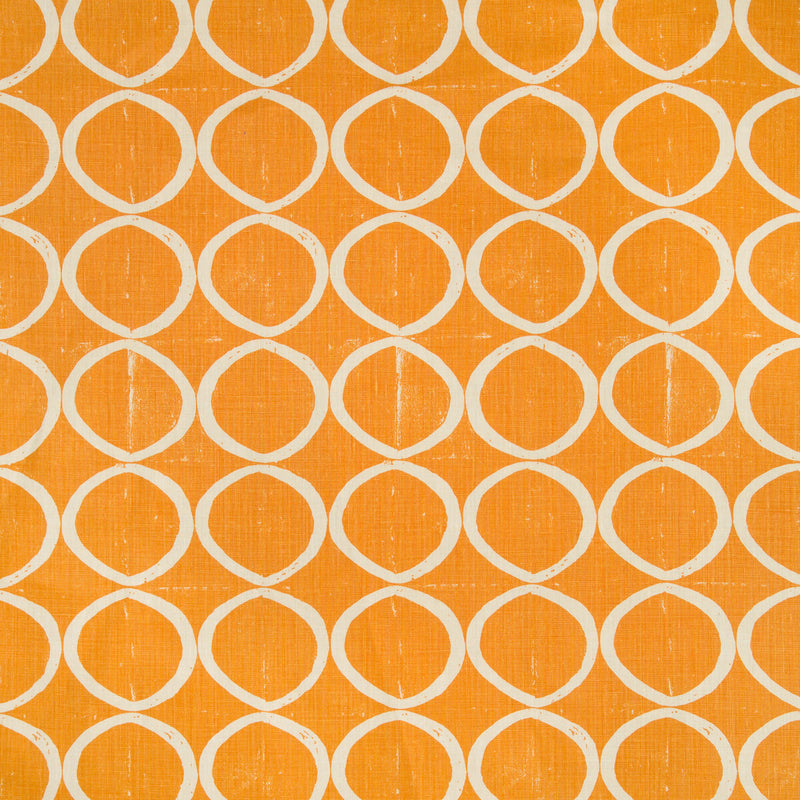 LEE JOFA - CIRCLES- TANGERINE - Fabric by the Yard TANGERINE