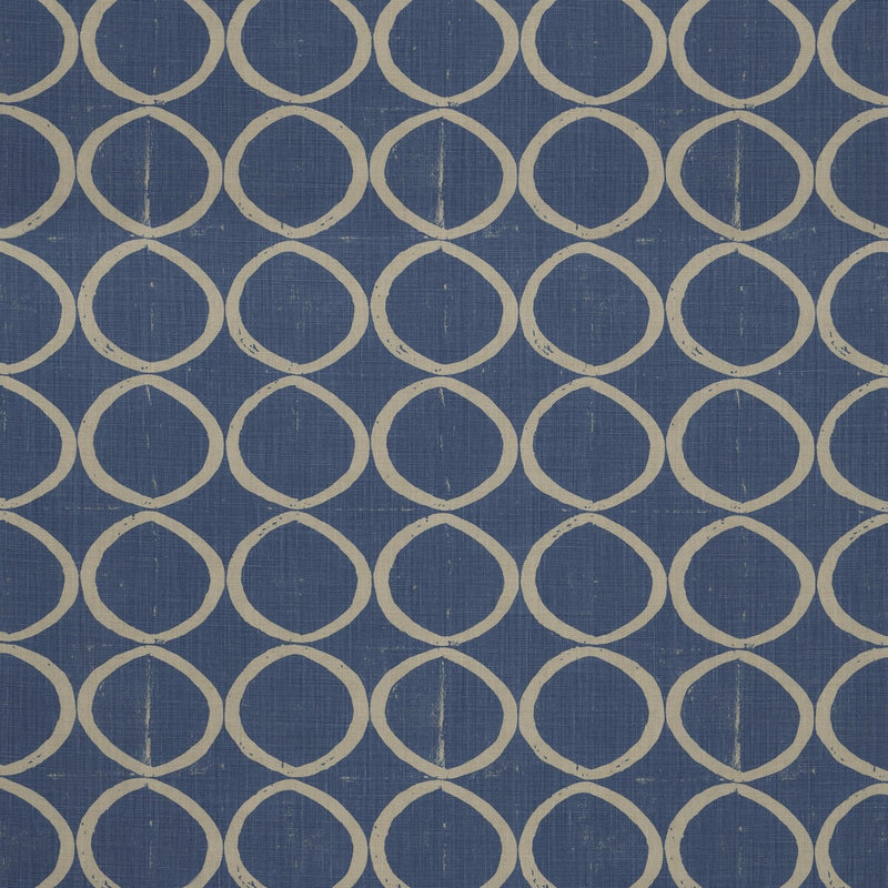 LEE JOFA - CIRCLES- AZURE - Fabric by the Yard AZURE