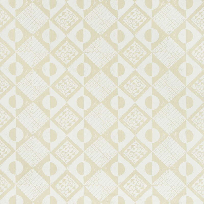 LEE JOFA - CIRCLES AND SQUARES- OFF WHITE - Fabric by the Yard OFF WHITE