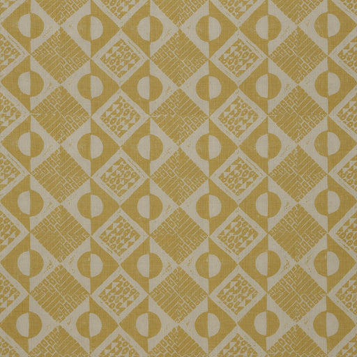 LEE JOFA - CIRCLES AND SQUARES- OCHRE - Fabric by the Yard OCHRE