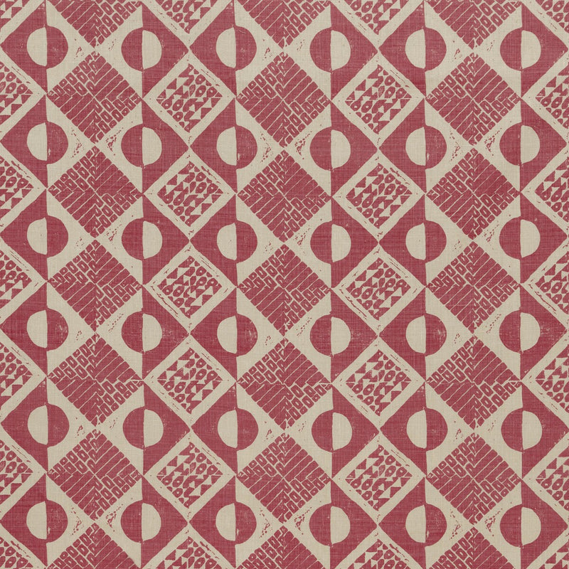 LEE JOFA - CIRCLES AND SQUARES- BERRY - Fabric by the Yard BERRY