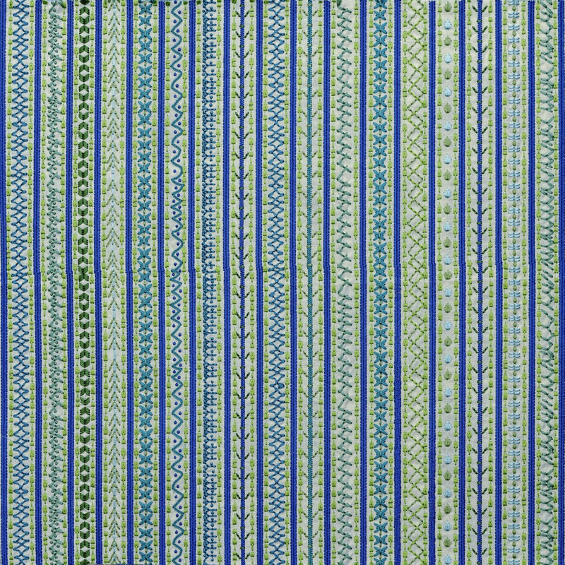 LEE JOFA - CAPRI- BLUE/GREEN - Fabric by the Yard BLUE/GREEN