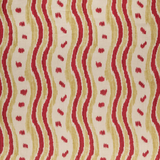LEE JOFA - IKAT STRIPE- RED/GREEN - Fabric by the Yard RED/GREEN