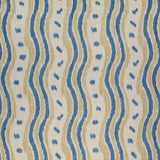 LEE JOFA - IKAT STRIPE- BLUE/YELLOW - Fabric by the Yard
