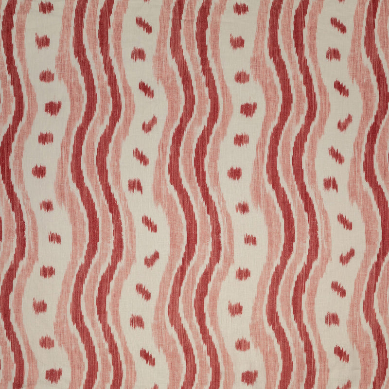 LEE JOFA - IKAT STRIPE- CORAL - Fabric by the Yard CORAL