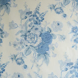 LEE JOFA - GRENVILLE GLAZED CHINTZ- BLUE - Fabric by the Yard