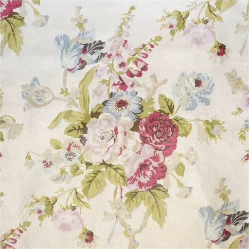 LEE JOFA - GRENVILLE GLAZED CHINTZ- PINK/GREEN - Fabric by the Yard PINK/GREEN