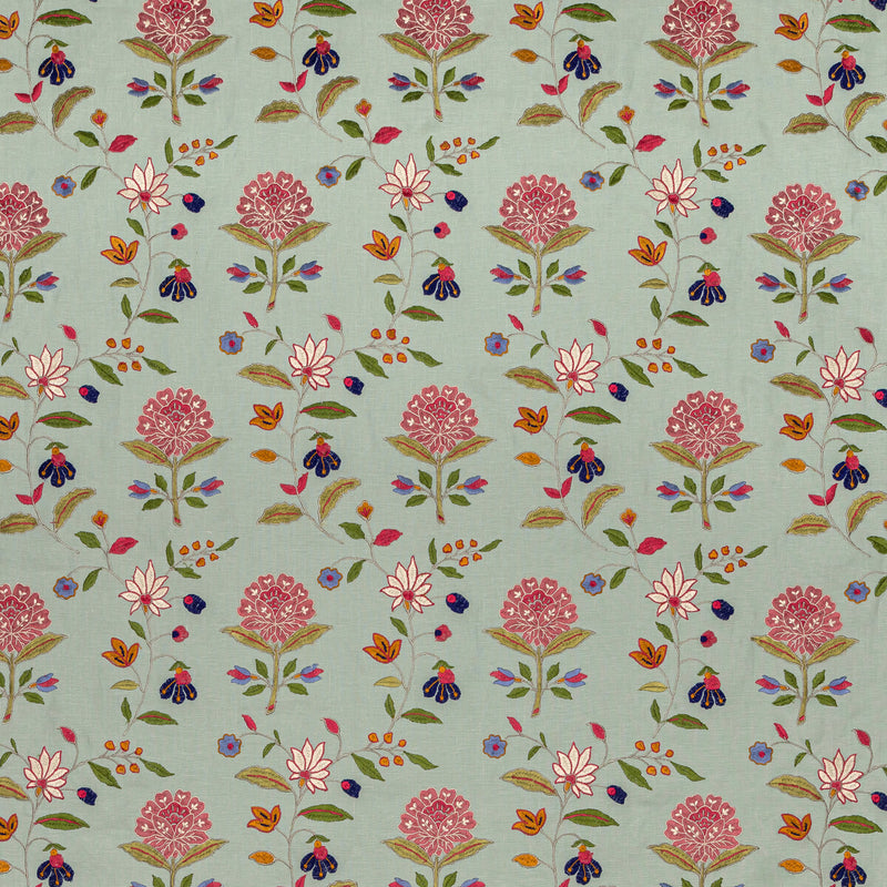 LEE JOFA - KALLA- PINK/GREEN - Fabric by the Yard PINK/GREEN