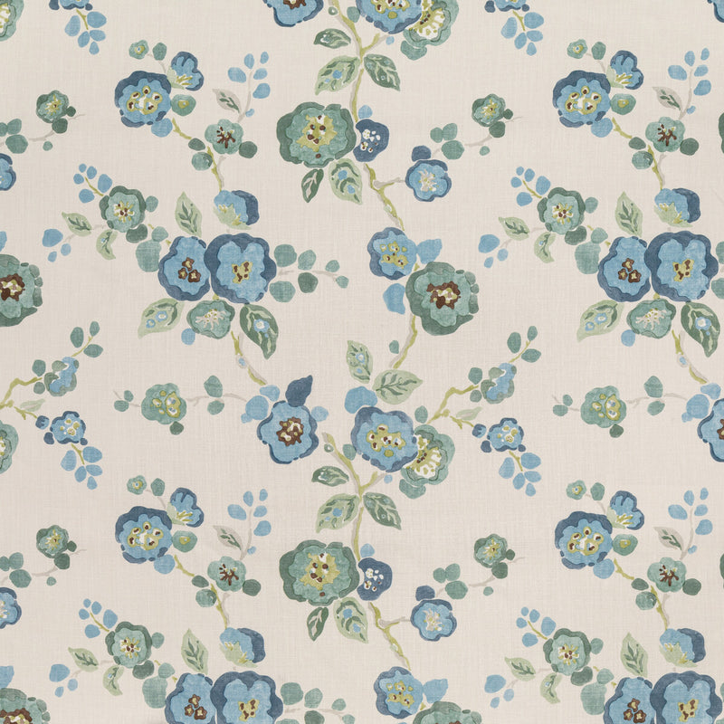 LEE JOFA - HANA- BLUE GREEN - Fabric by the Yard BLUE GREEN