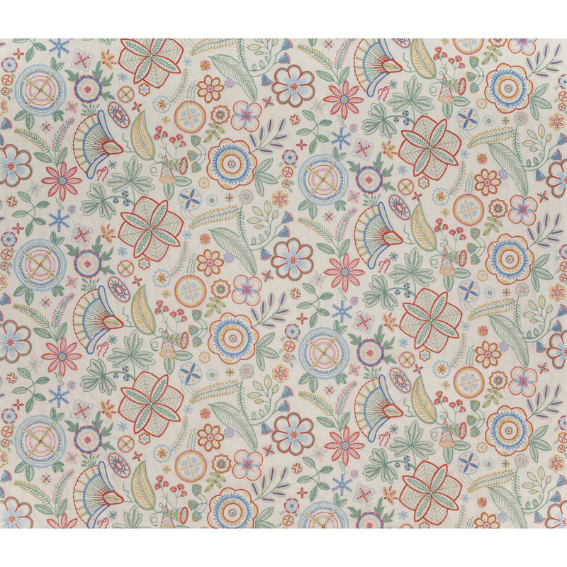 LEE JOFA - EDEN- CORAL GREEN - Fabric by the Yard CORAL GREEN