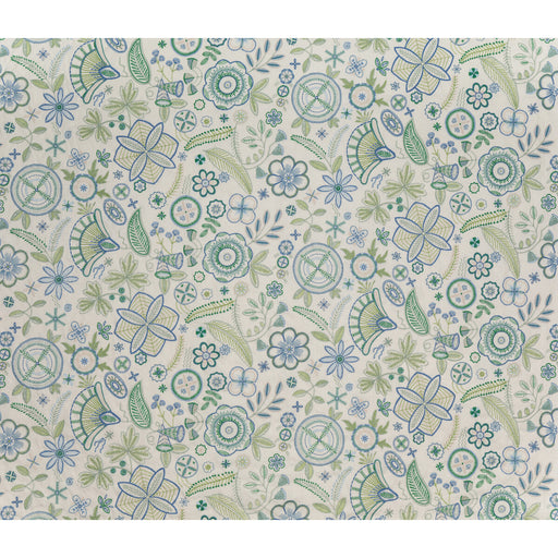 LEE JOFA - EDEN- BLUE GREEN - Fabric by the Yard BLUE GREEN