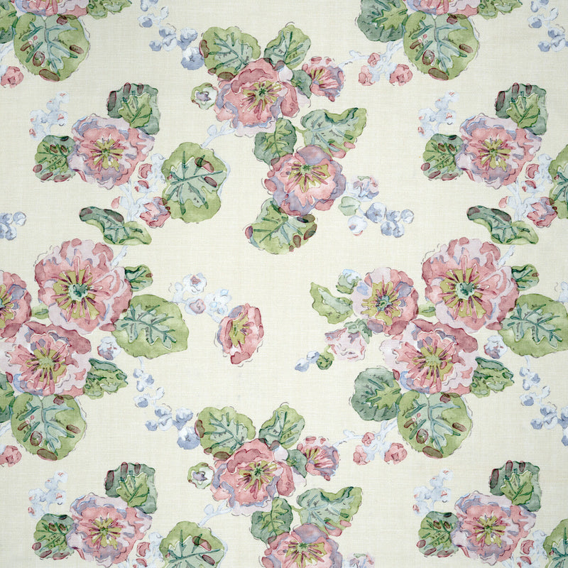 LEE JOFA - MELROSE - PINK/GREEN - Fabric By The YARD