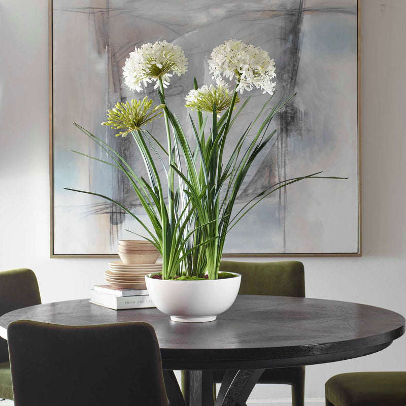 Uttermost Purity Agapanthus Centerpiece