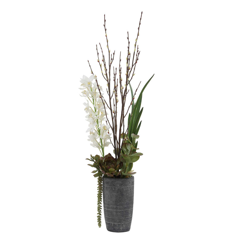 Uttermost Eterna Orchid Centerpiece & Vase