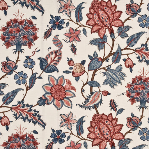 G P & J BAKER - BAKER'S INDIENNE- BLUE/PINK - Fabric by the Yard BLUE/PINK
