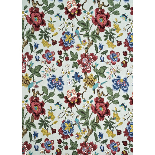 G P & J BAKER - PERSIAN POMEGRANATE- AQUA/MULTI - Fabric by the Yard AQUA/MULTI