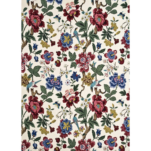 G P & J BAKER - PERSIAN POMEGRANATE- RED/INDIGO/STONE - Fabric by the Yard RED/INDIGO/STONE