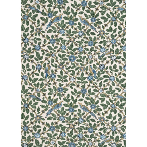 G P & J BAKER - BAMBOO BIRD- AQUA/TEAL - Fabric by the Yard AQUA/TEAL