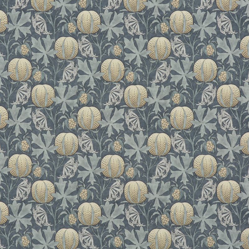 G P & J BAKER - PUMPKINS- INDIGO - Fabric by the Yard INDIGO