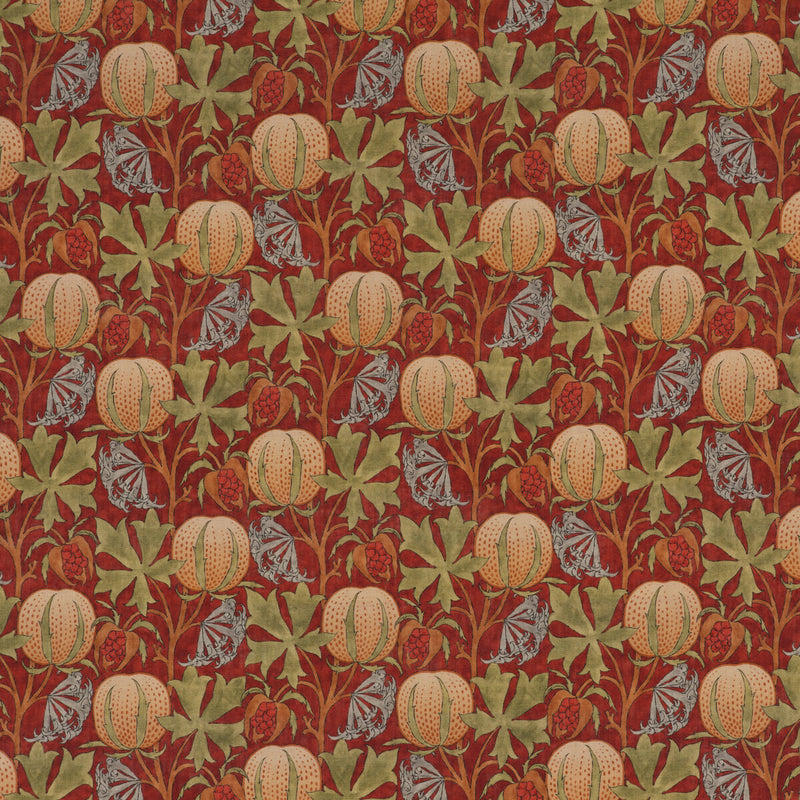 G P & J BAKER - PUMPKINS- RED/GREEN - Fabric by the Yard RED/GREEN