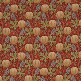 G P & J BAKER - PUMPKINS- RED/GREEN - Fabric by the Yard