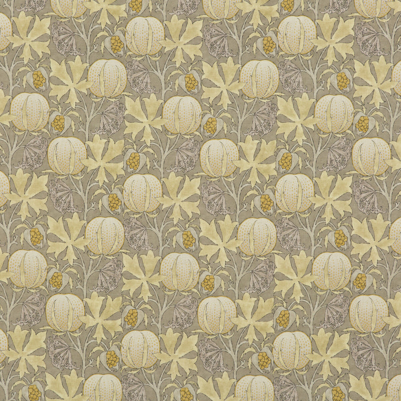 G P & J BAKER - PUMPKINS- GREY/OCHRE - Fabric by the Yard GREY/OCHRE