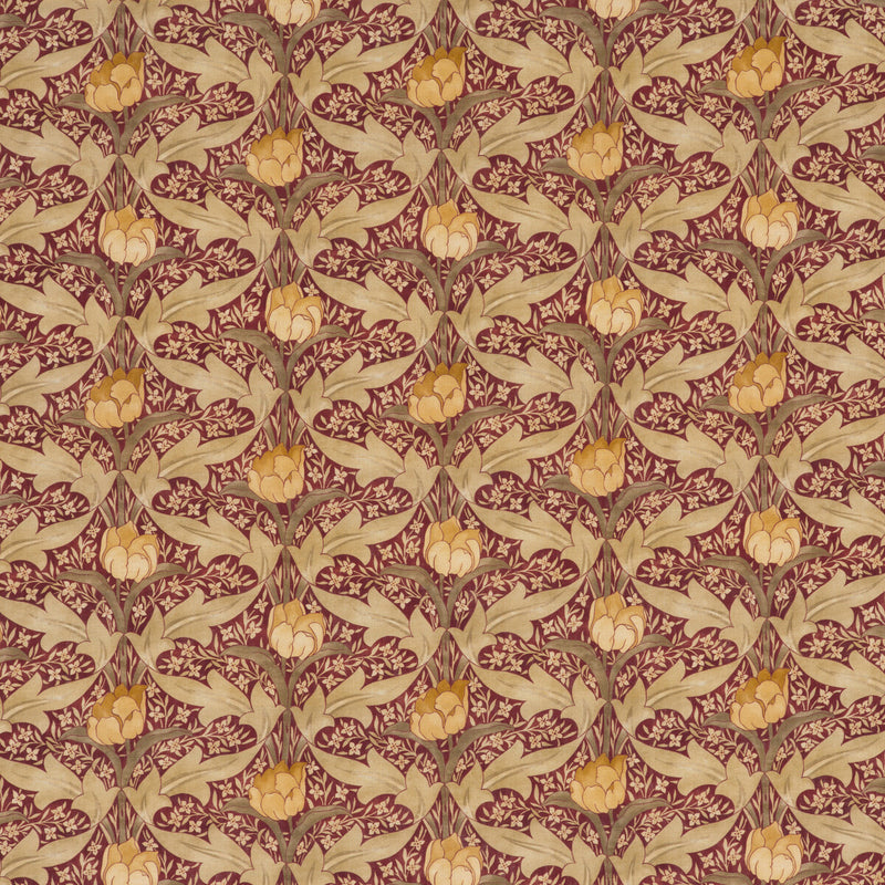 G P & J BAKER - TULIP & JASMINE- RED/OCHRE - Fabric by the Yard RED/OCHRE