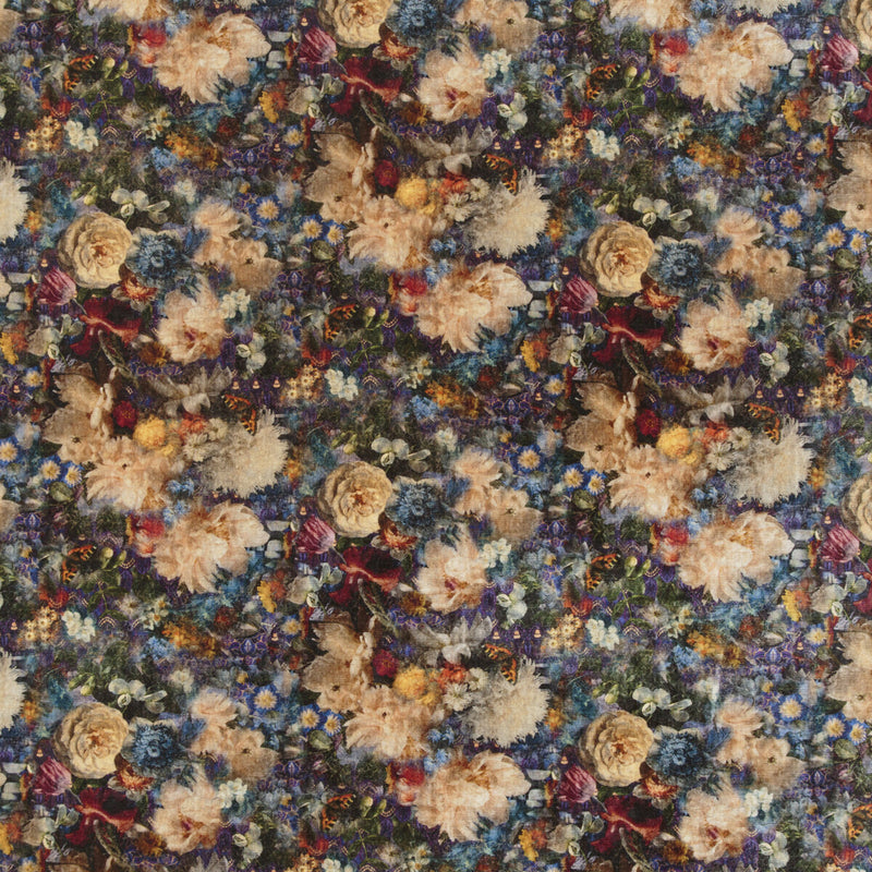 G P & J BAKER - ROYAL GARDEN VELVET- SAPPHIRE - Fabric by the Yard SAPPHIRE