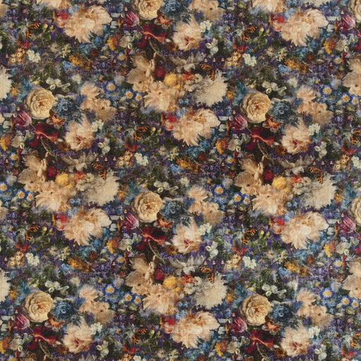 G P & J BAKER - ROYAL GARDEN VELVET- SAPPHIRE - Fabric by the Yard SAPPHIRE