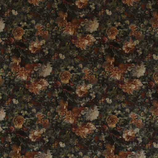 G P & J BAKER - ROYAL GARDEN VELVET- AMBER/JADE - Fabric by the Yard AMBER/JADE