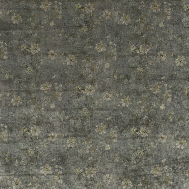 G P & J BAKER - QUEEN'S GARDEN VELVET- VERDIGRIS - Fabric by the Yard VERDIGRIS