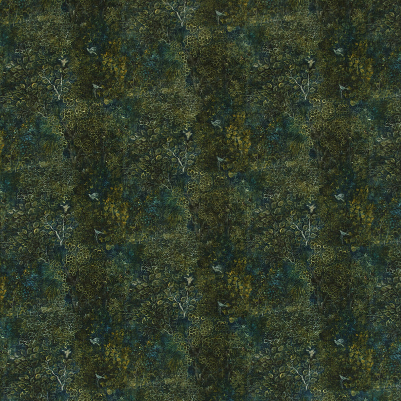 G P & J BAKER - PERSIAN GARDEN VELVET- PEACOCK - Fabric by the Yard PEACOCK