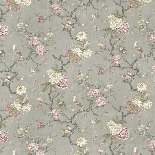 G P & J BAKER - ORIENTAL BIRD SIGNATURE- MOLE - Fabric by the Yard MOLE