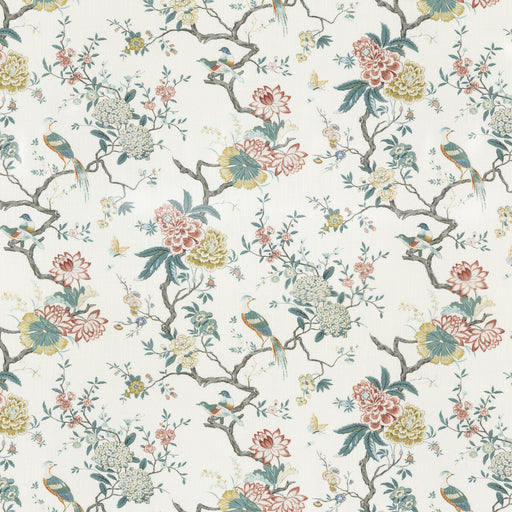 G P & J BAKER - ORIENTAL BIRD SIGNATURE- TEAL - Fabric by the Yard TEAL