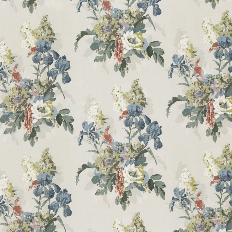 G P & J BAKER - BIRD & IRIS- INDIGO - Fabric by the Yard INDIGO