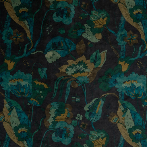 G P & J BAKER - CALIFORNIA VELVET- INDIGO/TEAL - Fabric by the Yard INDIGO/TEAL