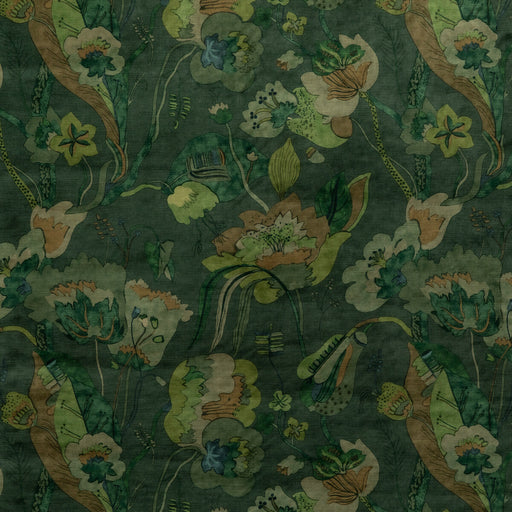 G P & J BAKER - CALIFORNIA VELVET- EMERALD - Fabric by the Yard EMERALD