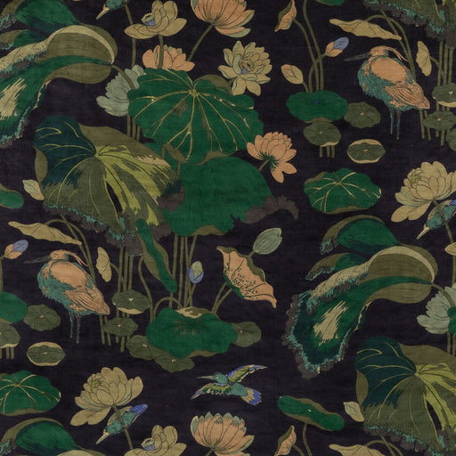 G P & J BAKER - NYMPHEUS VELVET- INDIGO - Fabric by the Yard INDIGO