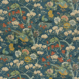 G P & J BAKER - ROCKBIRD VELVET- TEAL - Fabric by the Yard