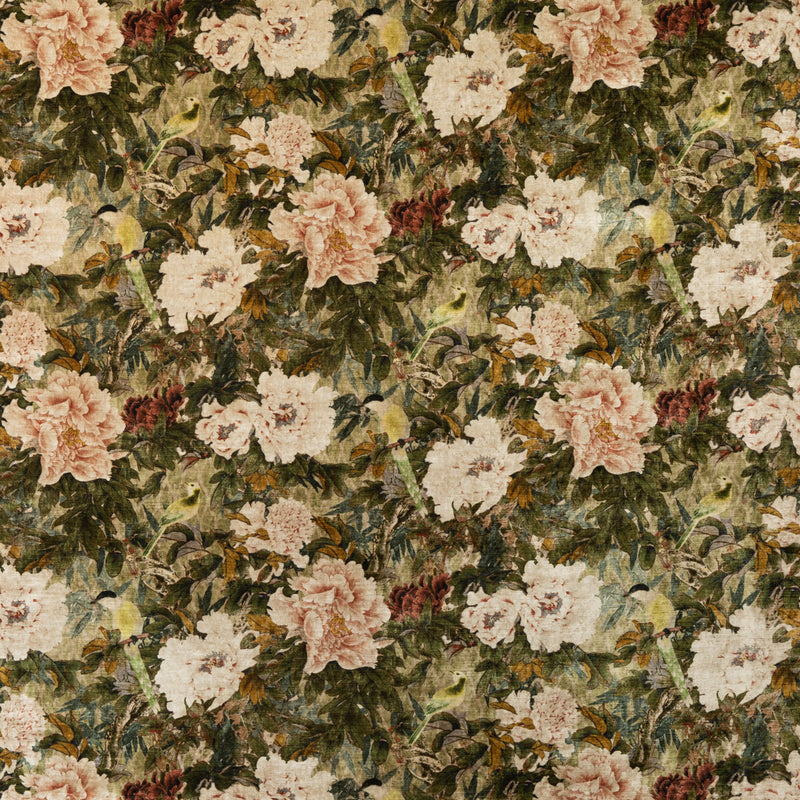 G P & J BAKER - ORIENTAL GARDEN- MOLE - Fabric by the Yard MOLE
