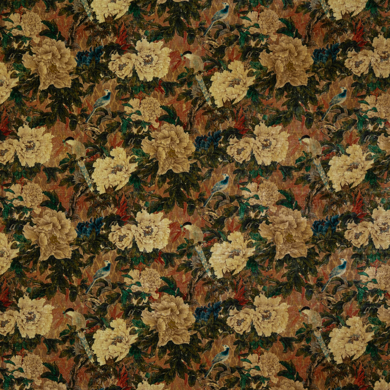 G P & J BAKER - ORIENTAL GARDEN- JEWEL - Fabric by the Yard JEWEL