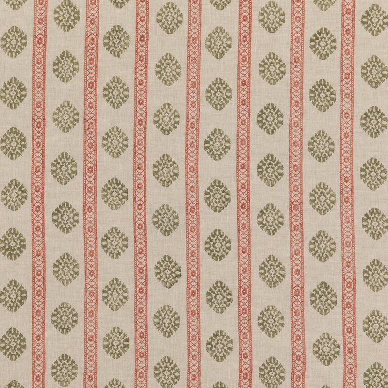 G P & J BAKER - ALMA- RED/GREEN - Fabric by the Yard RED/GREEN