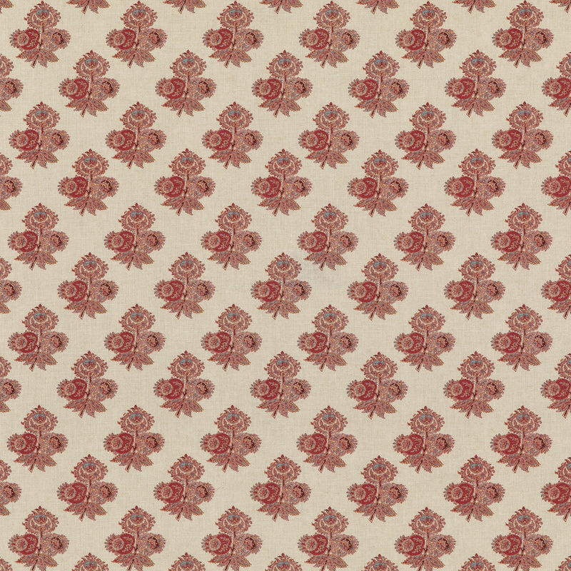 G P & J BAKER - POPPY PAISLEY- RED - Fabric by the Yard RED