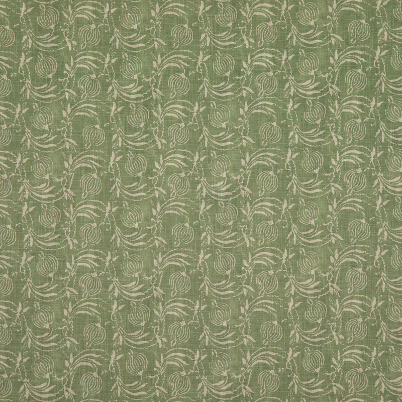 G P & J BAKER - POMEGRANATE- GREEN - Fabric by the Yard GREEN